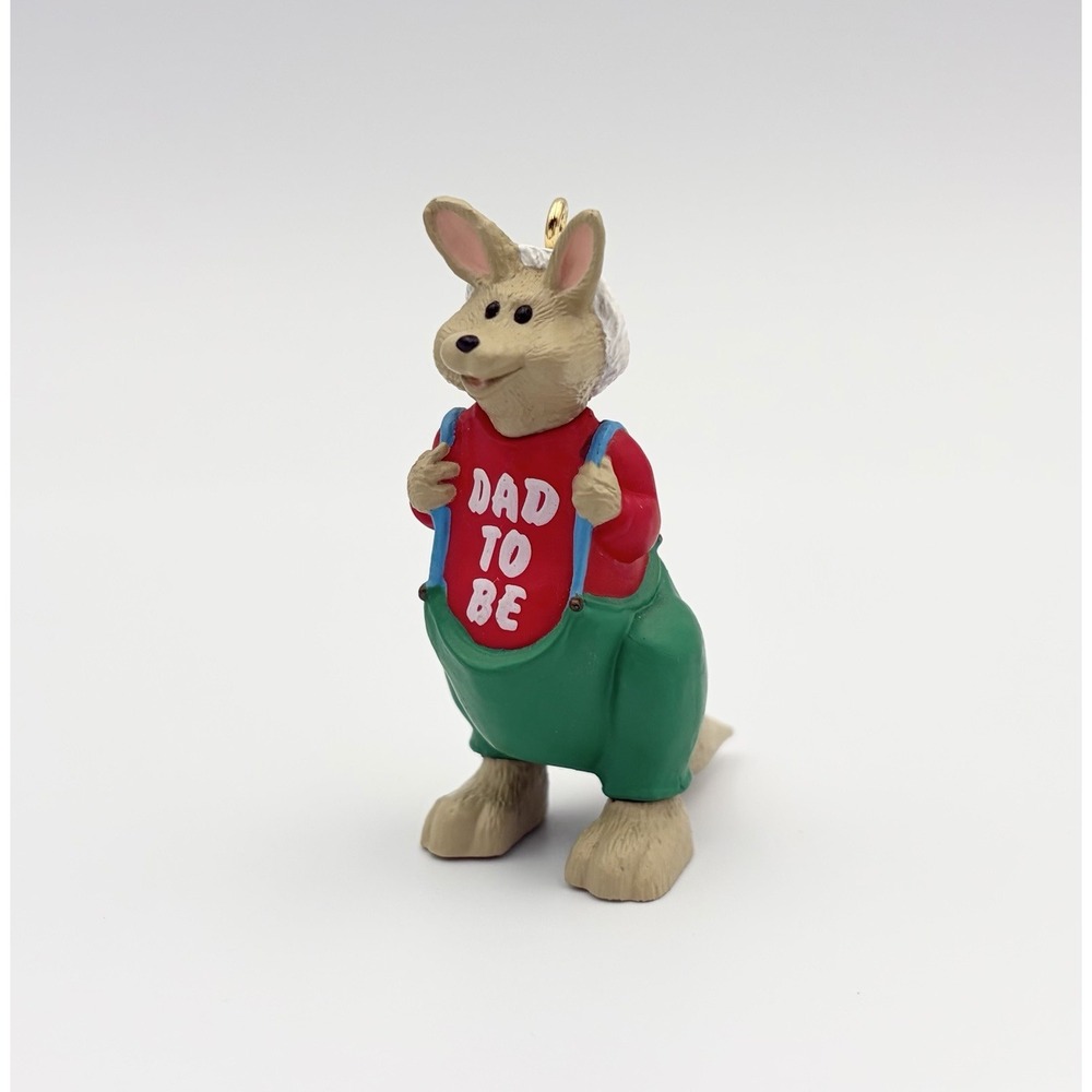 Hallmark Keepsake Ornament Dad to Be Kangaroo 1991 Christmas Pregnancy Vintage